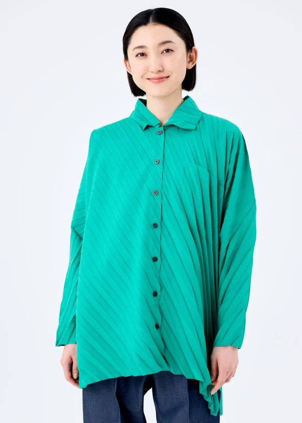 ANGLE PLEATS SHIRT
