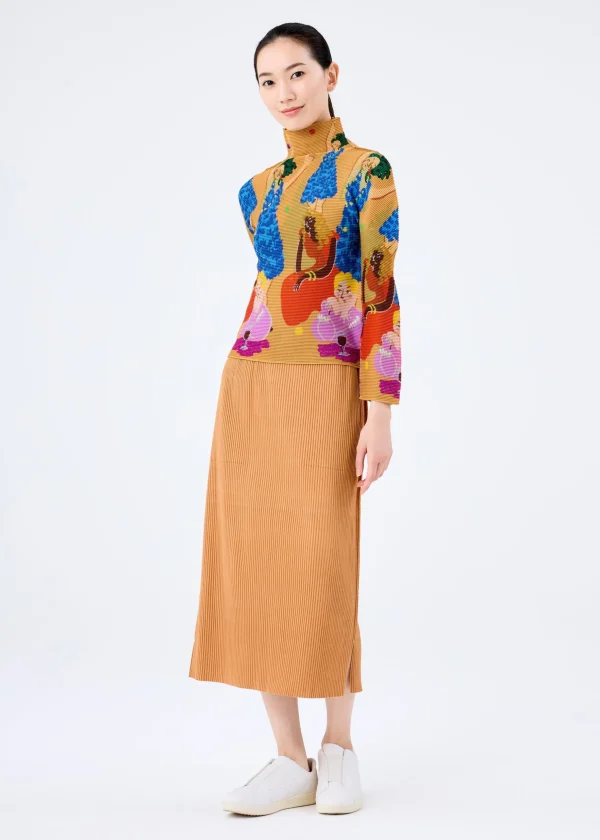 MIX FINE KNIT PLEATS BOTTOM